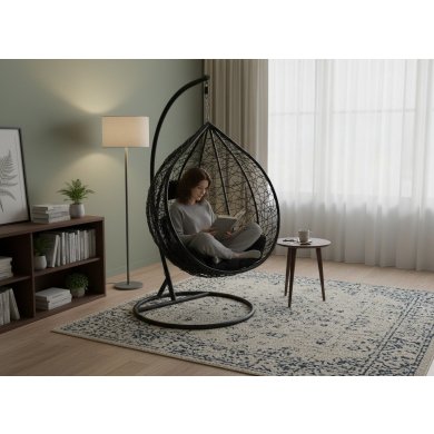 Підвісне крісло-кокон Garden Line FAT1043 Чорний FAT1043 фото - 4