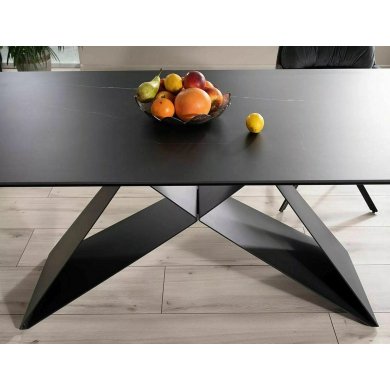 Раскладной обеденный стол Signal WESTIN Ceramic Marmur Черный WESTINCCC160 фото - 6