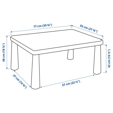 IKEA Стол детский MAMMUT (ИКЕА МАММУТ) 50365177 фото - 11
