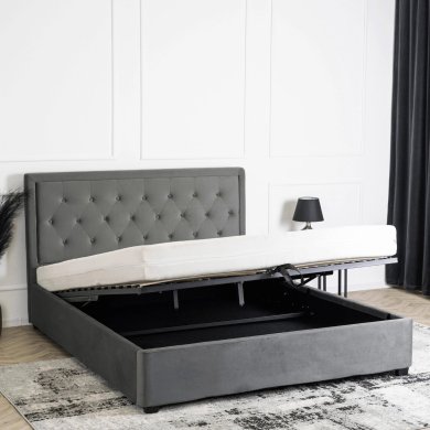 Ліжко Mebel Elit CROS Welur 160x200 см Темно-сірий - 5 Ліжко Mebel Elit CROS Welur 160x200 см Темно-сірий ME.CROS/160/CP/V/LOZZPOJ фото - 5