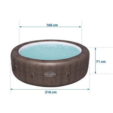 Джакузи Bestway LAY-Z-SPA® ST.MORITZ AIRJET 216x71 см Коричневый BES60023 фото - 12