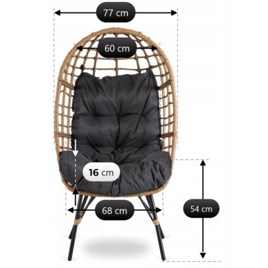 Садовое кресло Mebel Elit MADISON Дерево ME.MADISON/CP/NAT/T/FW фото - 9