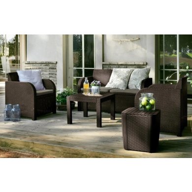 Комплект садових меблів Keter GEORGIA Коричневий - 2 Комплект садових меблів Keter GEORGIA Коричневий 216741 фото - 2