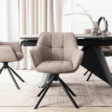 Обеденный стул поворотный Mebel Elit PEONY 2 Капучино ME.PEONY2/CAP/T/K фото - 6