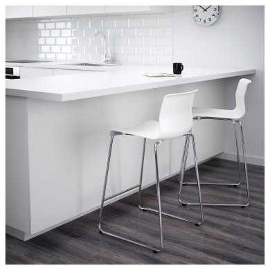 IKEA Барный стул GLENN Белый (ИКЕА ГЛЕН) 60131734 фото - 7