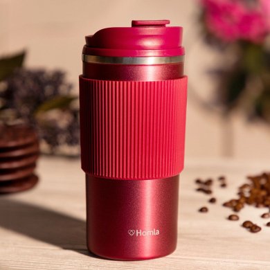 Термокружка Homla DIONE 480 мл Рожевий 219165 фото - 6