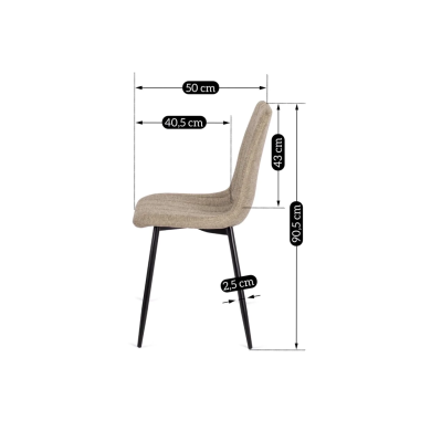 Обідній стілець Mebel Elit LARA Бежевий - 6 Обідній стілець Mebel Elit LARA Бежевий ME.LARA/BZ/T/K фото - 6