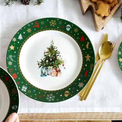 Обеденная тарелка Homla KALVEN 27 см Зеленый 218875 фото - 5