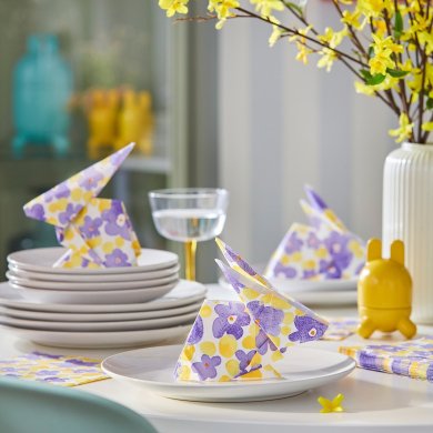 IKEA Набор салфеток TJARLEK 33х33 см 30 шт Принт (ИКЕА ТЬЯРЛЕК) 10587095 фото - 2