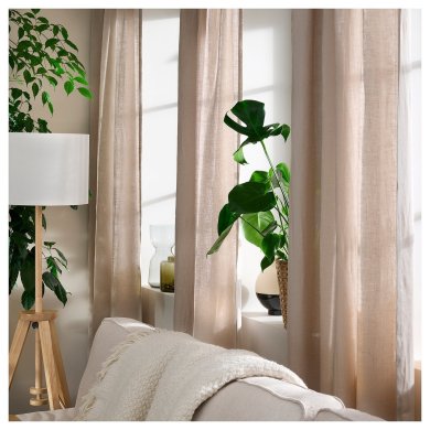 IKEA Шторы DYTAG 145x300 см 2 шт Бежевый (ИКЕА DYTAG) 80607820 фото - 10