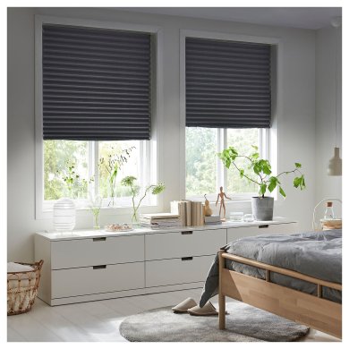 IKEA Штора-плісе SCHOTTIS 100x190 см Темно-сірий (ИКЕА SCHOTTIS) 90369507 фото - 3