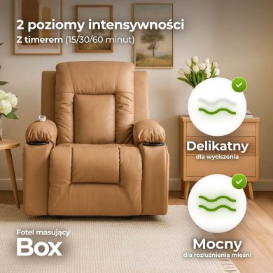 Кресло мягкое раскладное массажное с реклайнером Mebel Elit BOX Коричневый ME.BOX/KAR/E/FW фото - 15