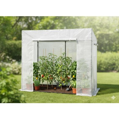 Парник теплиця Garden Line 200x77x168 см Білий TUN0766 фото - 9