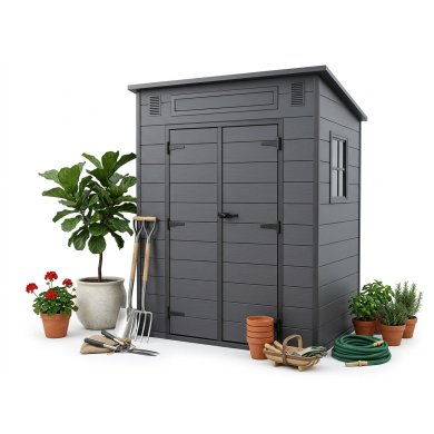 Садовий будиночок Garden Line CRAFTEN 181x130x200 см Чорний DOR3440 фото - 3