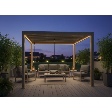 Пергола з LED підсвіткою Garden Line 3x3 м Дерево RIT1415 фото - 5