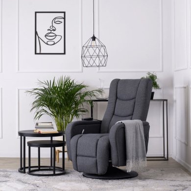 Крісло м'яке розкладне масажне з реклайнером Mebel Elit SPIKE 2 Темно-сірий ME.SPIKE2/CP/T/FW фото - 9