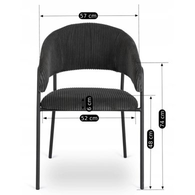 Обеденный стул Mebel Elit TINKA Velvet Черный - 10 Обеденный стул Mebel Elit TINKA Velvet Черный ME.TINKA/CZ/SZTR/K фото - 10