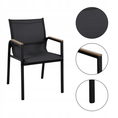 Комплект садовой мебели Kontrast ALLEN FUERTE 150 Черный 67684 фото - 9