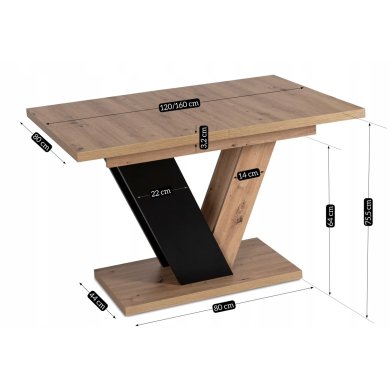 Раскладной обеденный стол Mebel Elit CLARK Дуб артизан PM.DUBAJ/A/CZ/S фото - 12