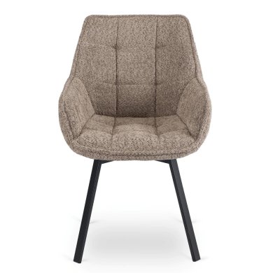 Обеденный стул поворотный Mebel Elit LUNA Boucle Коричневый ME.LUNA/BR/TB/K фото - 2