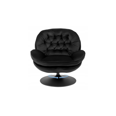Кресло мягкое поворотное с подставкой Mebel Elit FIONA Черный ME.FIONA/CZ/V/FW фото - 11
