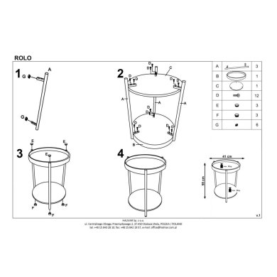 Журнальний стіл Halmar ROLO Чорний V-CH-ROLO-LAW фото - 5
