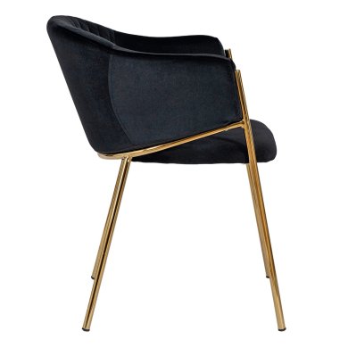 Обеденный стул Mebel Elit INNES Welur Черный - 3 Обеденный стул Mebel Elit INNES Welur Черный ME.INNES/CZ/ZL/V/K фото - 3