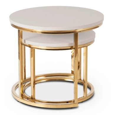 Комплект журнальних столів Mebel Elit APULIA 2 шт Кашемір ME.APULIA/KASZ/ZL/L фото - 3