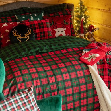 Комплект постельного белья Homla TARTAN 160x200 см Красный - 3 Комплект постельного белья Homla TARTAN 160x200 см Красный 159680 фото - 3