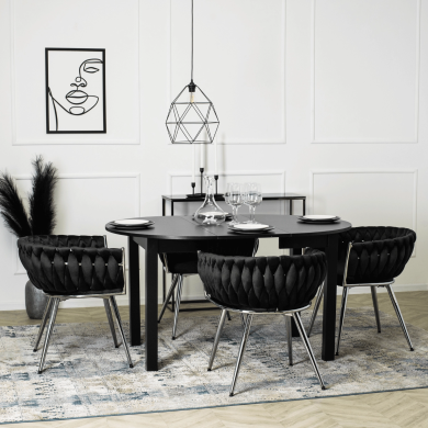 Розкладний обідній стіл Mebel Elit HARRY Чорний B.HARRY/CZ/S фото - 9