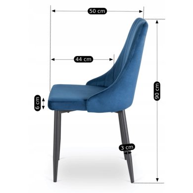 Обеденный стул Mebel Elit BARI Welur Синий ME.BARI/GR/V/K фото - 13