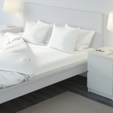 IKEA Простирадло на резинці ULLVIDE 140x200 см Білий (ИКЕА ULLVIDE) 10342767 фото - 2