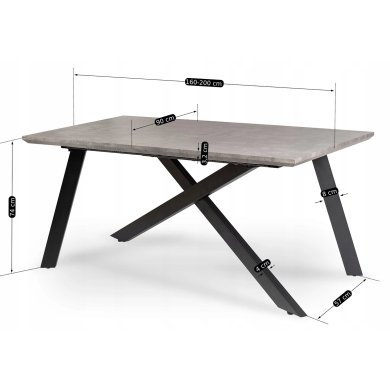 Розкладний обідній стіл Mebel Elit HAMILTON Бетон - 17 Розкладний обідній стіл Mebel Elit HAMILTON Бетон ME.HAMILTON/BET/S фото - 17