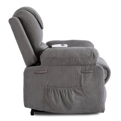 Кресло мягкое раскладное массажное с реклайнером Mebel Elit FENIX Velvet Серый ME.FENIX/P/SZTR/FW фото - 5