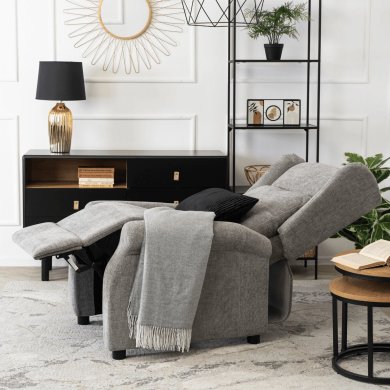 Кресло мягкое раскладное с реклайнером Mebel Elit SIMON 2 Серый ME.SIMON2/P/T/FW фото - 11