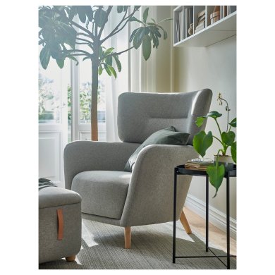 IKEA Кресло мягкое OSKARSHAMN Серый (ИКЕА Оскарсхамн) 20523611 фото - 7