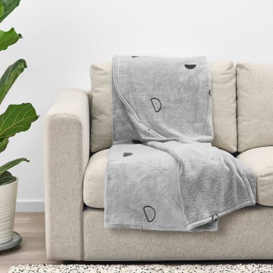 IKEA Плед VANKRETS 130x170 см Сірий (ИКЕА VÄNKRETS) 90504746 фото - 4