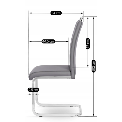 Обідній стілець Mebel Elit LOCA Сірий - 11 Обідній стілець Mebel Elit LOCA Сірий ME.LOCA/P/CH/E/K фото - 11