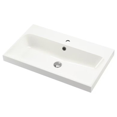 IKEA Раковина BACKSJON 80х48 см Белый 80545120