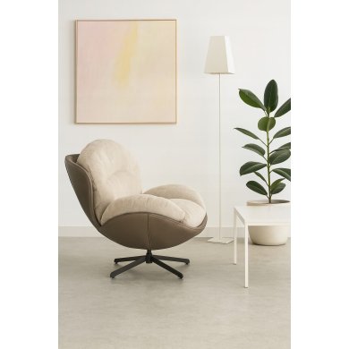 Кресло мягкое поворотное Kontrast MILO 3D Светло-коричневый 5.01.84793 фото - 9