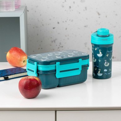 Ланч-бокс з пляшкою Homla CAIRO 1,8 л + 0,5 л Синій 240798 фото - 10