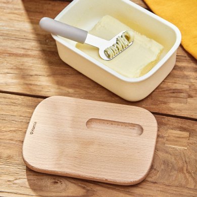 Маслянка Homla EASY COOK 17x11 см | Білий / Сірий / Дерево - 9 Маслянка Homla EASY COOK 17x11 см | Білий / Сірий / Дерево 163057 фото - 9