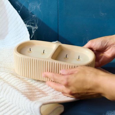 Ароматическая свеча Homla COZY Vanilla Honey 210 г Экрю 234188 фото - 6