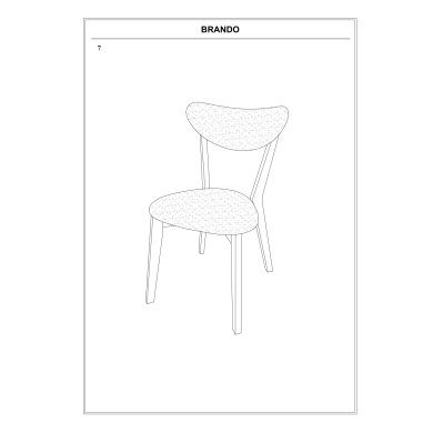 Обеденный стул Signal Brando Серый BRANDODSZ фото - 6