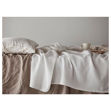IKEA Покривало VARELD 150х250 см Білий (ИКЕА VÅRELD) 00384017 фото - 2