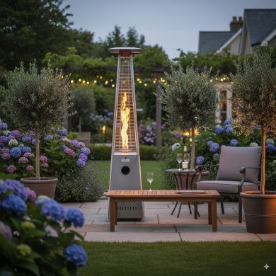 Уличный газовый обогреватель Garden Line 227 см 5000-13000 Вт Серебристый GAZ6363 фото - 9