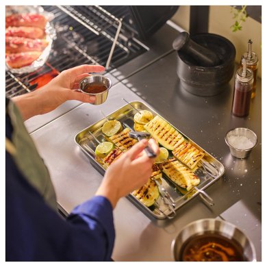 IKEA Піднос GRILLTIDER Сріблястий (ИКЕА ГРИЛЛТАЙДЕР) 70564741 фото - 4