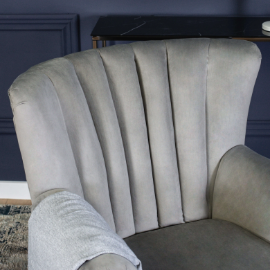 Кресло мягкое Mebel Elit MALLO Welur Серый - 9 Кресло мягкое Mebel Elit MALLO Welur Серый ME.MALLO/P/V/FW фото - 9