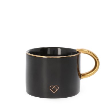 Чашка з блюдцем та ложкою Homla BOMLO 200 мл | Чорний - 4 Чашка з блюдцем та ложкою Homla BOMLO 200 мл | Чорний 200835 фото - 4