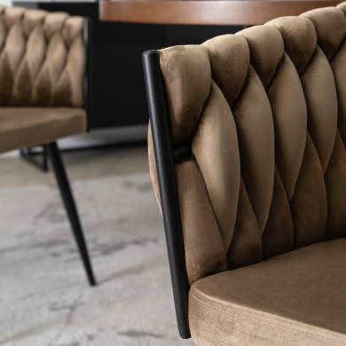 Обеденный стул Mebel Elit ELENA Welur Бежевый ME.ELENA/BZ/V/K фото - 9